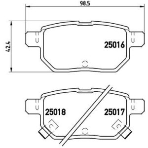 Σετ τακάκια, δισκόφρενα BREMBO P83133