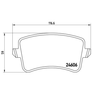 Brake Pad Set, disc brake BREMBO P85099X