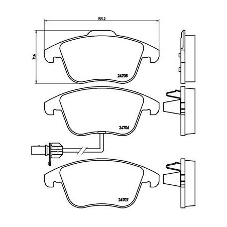 Brake Pad Set, disc brake BREMBO P85113