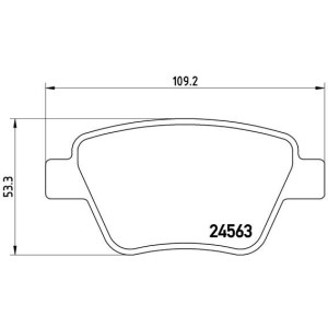 Brake Pad Set, disc brake BREMBO P85114