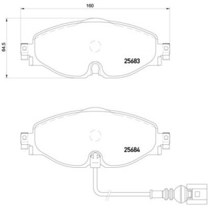 Σετ τακάκια, δισκόφρενα BREMBO P85126X