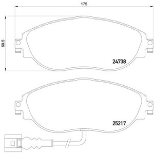 Σετ τακάκια, δισκόφρενα BREMBO P85131