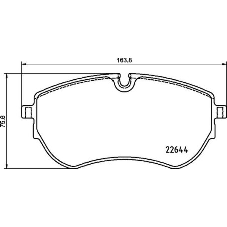 Brake Pad Set, disc brake BREMBO P85173