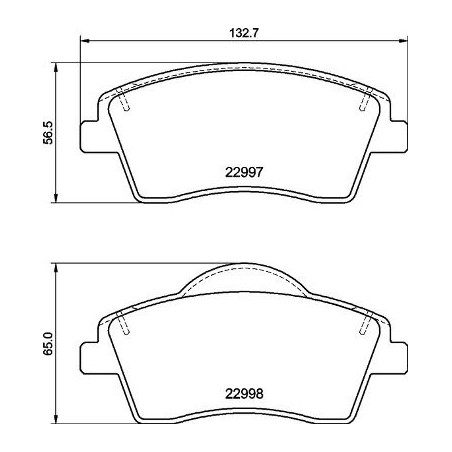 Brake Pad Set, disc brake BREMBO P86033