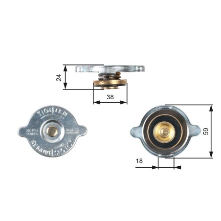 Τάπα κλεισίματος, ψύκτης GATES RC125
