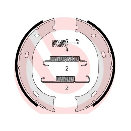 Brake Shoe Set, parking brake BREMBO S50510