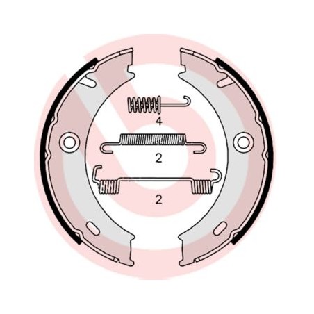 Σετ σιαγόνων φρένων, χειρόφρενο BREMBO S50512