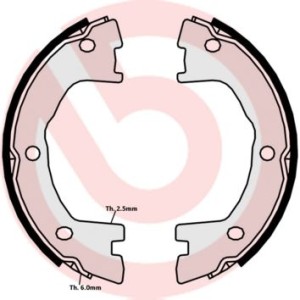 Σετ σιαγόνων φρένων, χειρόφρενο BREMBO SA6508