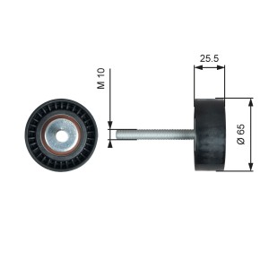 Deflection/Guide Pulley, V-ribbed belt GATES T36772