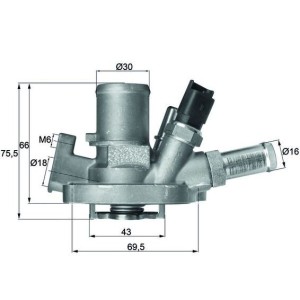 Thermostat, coolant MAHLE TI15180