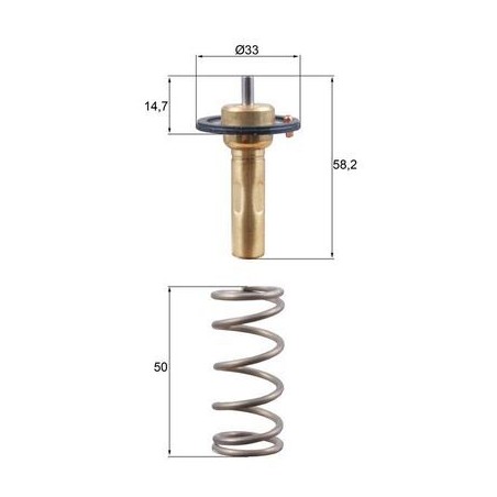 Θερμοστάτης, ψυκτικό υγρό MAHLE TX26589D