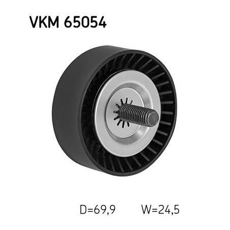 Deflection/Guide Pulley, V-ribbed belt SKF VKM65054