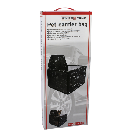 Pet Carrier Bag 38,5cm x 38,5cm x 27,0cm - Black- DOGTR01