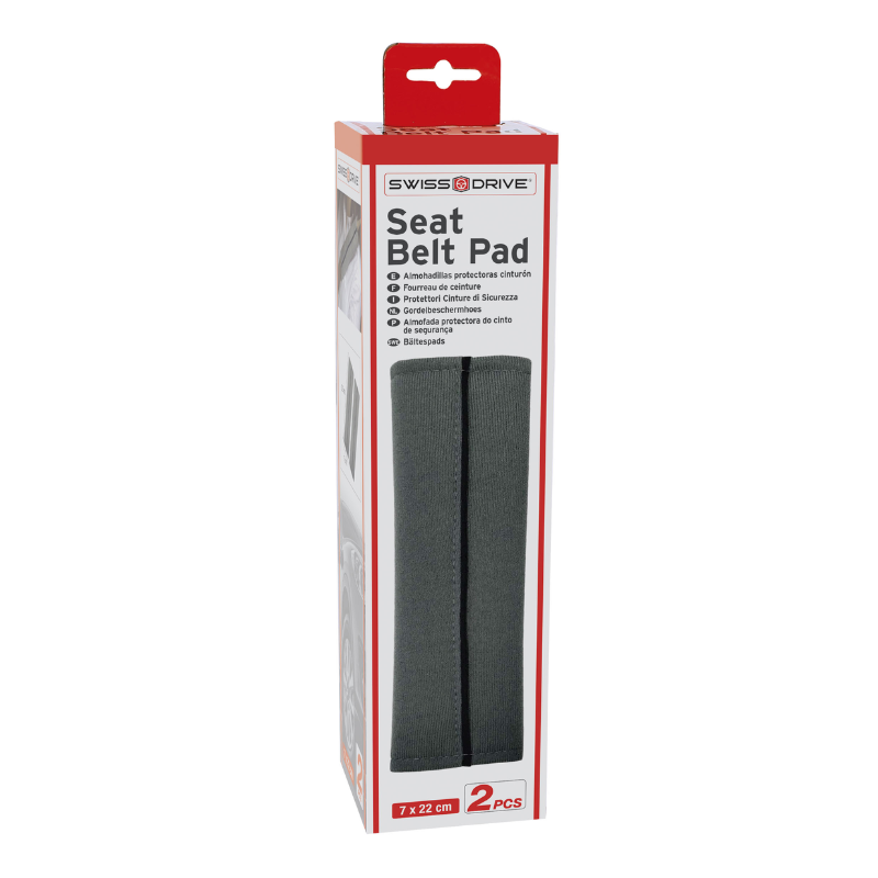 SwissDrive Seat Belt Pads Black , Set of 2pcs