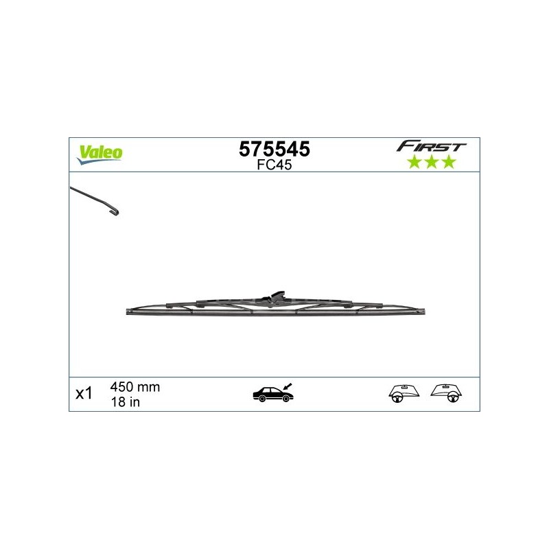 Υαλοκαθαριστήρας Valeo First FC45 450mm - VL575545