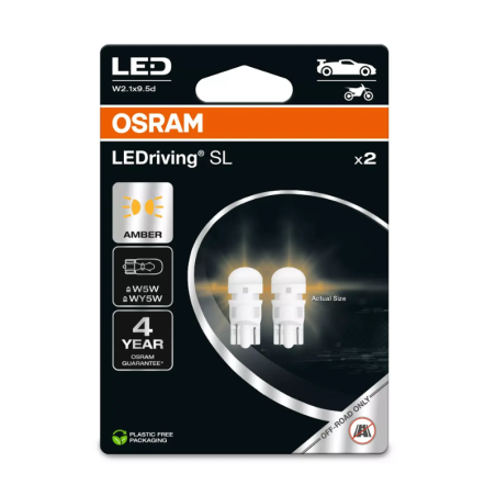 Λάμπες Osram  T10 LEDriving SL Yellow - 2827DYP-2BL