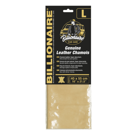 Billionaire Genuine Leather Chamois Size Large 40x55cm - BLN0645