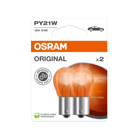 Λάμπες Osram Original PY21W 12V 21W 2τμχ - 7507-2BL