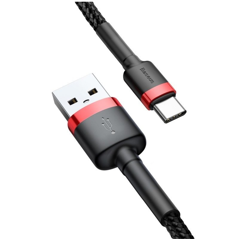 Baseus Καλώδιο Φόρτισης USB- C Cafule 2A 2m - Κόκκινο/Μαύρο - CATKLF-C91