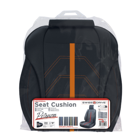 SwissDrive Πλατοκάθισμα Αυτοκινήτου Potenza Universal Μαύρο/Πορτοκαλί, 1τμχ