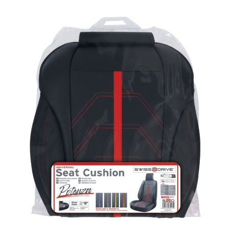 SwissDrive Πλατοκάθισμα Αυτοκινήτου Potenza Universal Μαύρο/Κόκκινο, 1τμχ
