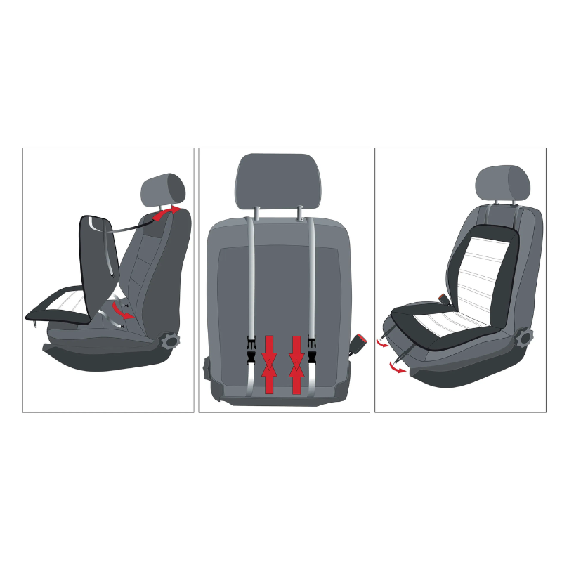 Walser Car Seat Cover Britt Black/grey 1 Piece - WA11677