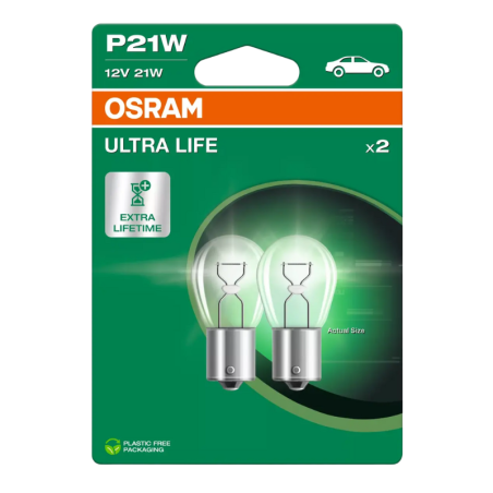 Osram P21W Ultra Life 12V 21W 2pcs - 7506ULT-2BL