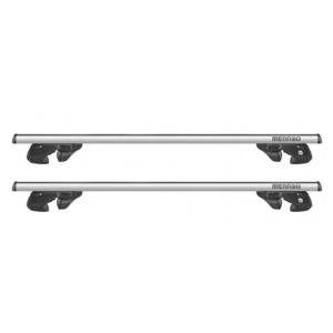 Μπάρες Οροφής Αλουμινίου Menabo, Sherman Silver 120cm Για Οροφή με Raised Rails 2τμχ