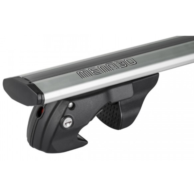 Menabo Jackson Silver Aluminum Roof Bars 120cm for Raised Roof Rails, Set of 2