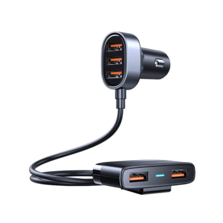 Joyroom Φορτιστής Αυτοκινήτου 31W 6.2A, Μαύρος με 5 Θύρες USB -  JR-CL03