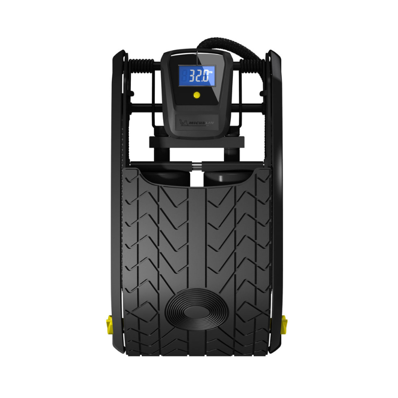 Michelin Foot Pump Digital Double Barrel LCD Display, Up to 100 PSI