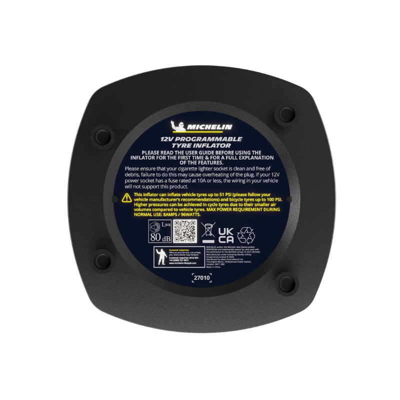 Michelin Programmable Tyre Inflator 12V with LCD Display & Quick Release Connector
