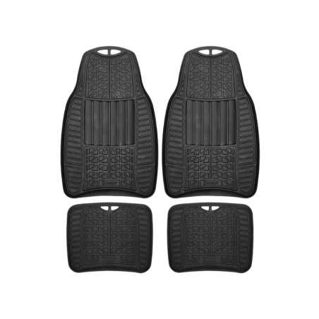 Michelin Πατάκια Αυτοκινήτου Λάστιχο, All Weather με Εύκαμπτες Γραμμές, Μαύρα, 710x460 - 4τμχ