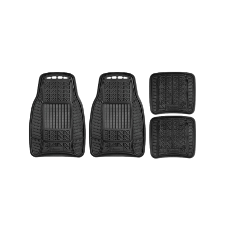 Michelin Πατάκια Αυτοκινήτου Λάστιχο, All Weather με Εύκαμπτες Γραμμές, Μαύρα, 690x480 - 4τμχ