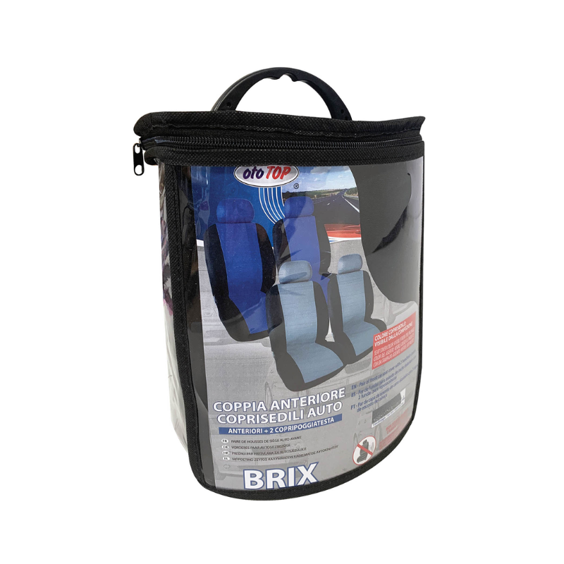 Ototop Front Seat Covers Brix, Black/Blue, 2pcs