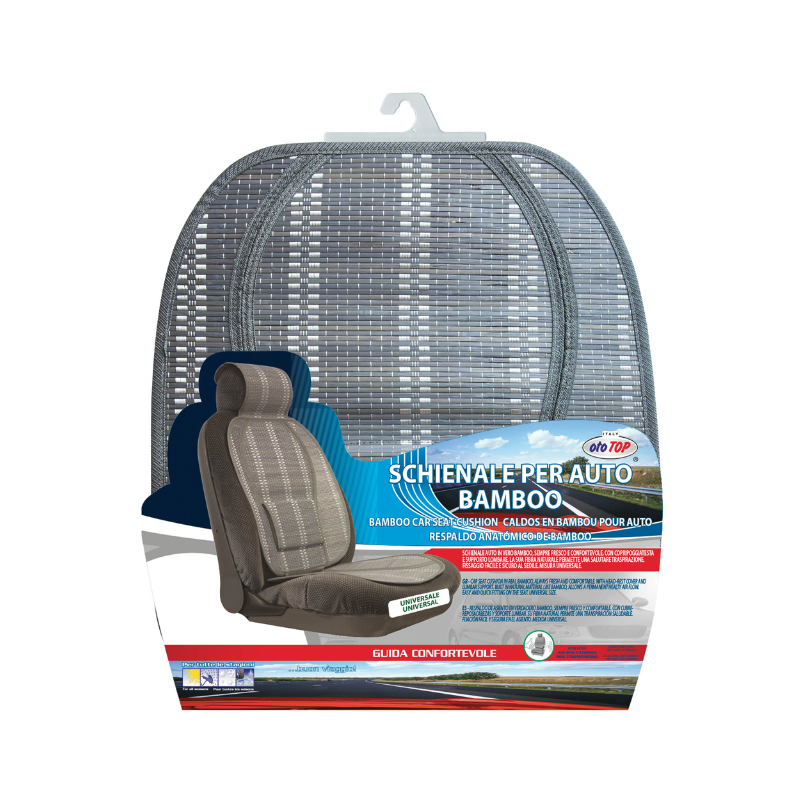 Ototop Car Seat Cushion in Natural Bamboo, Grey