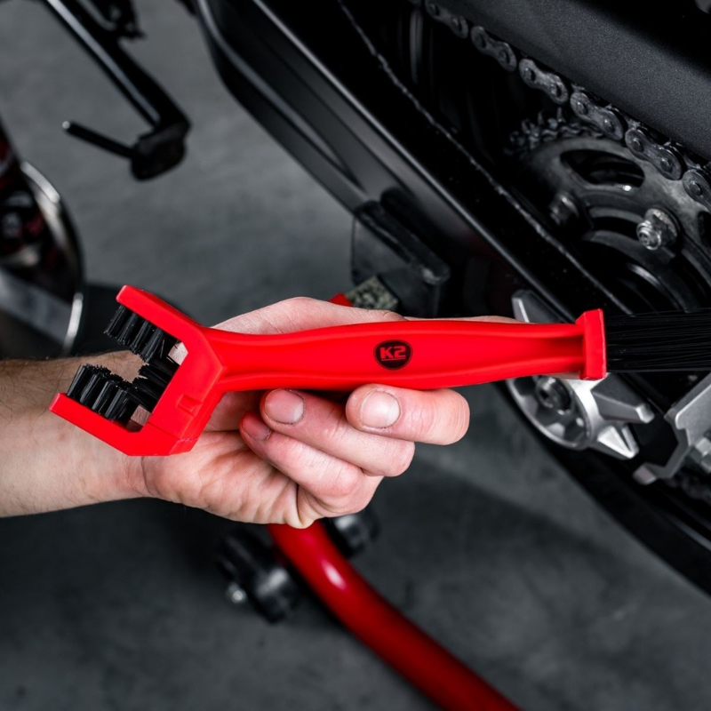K2 Chain Cleaning Brush for Motorcycles, Bicycles & ATVs