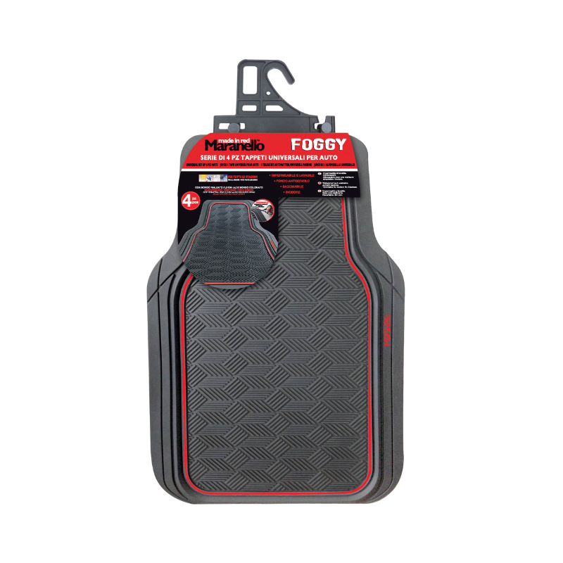 Maranello Universal Rubber Car Mats, Foggy, 4pcs