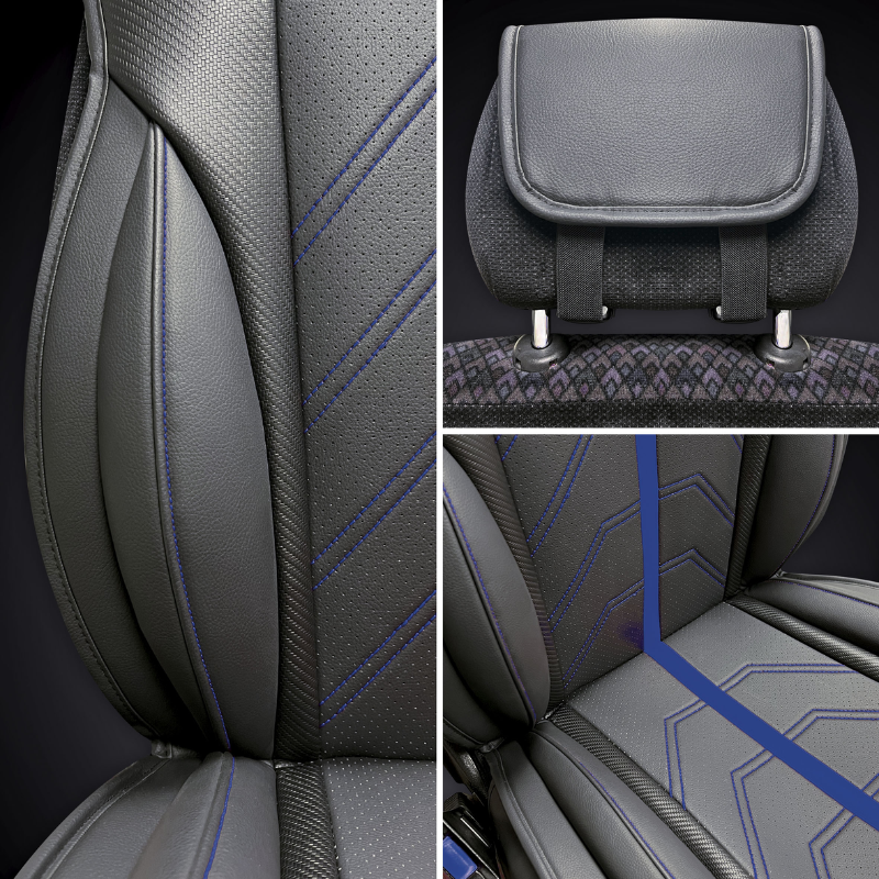SwissDrive Seat Cushion, Universal Black/Blue, 1pc