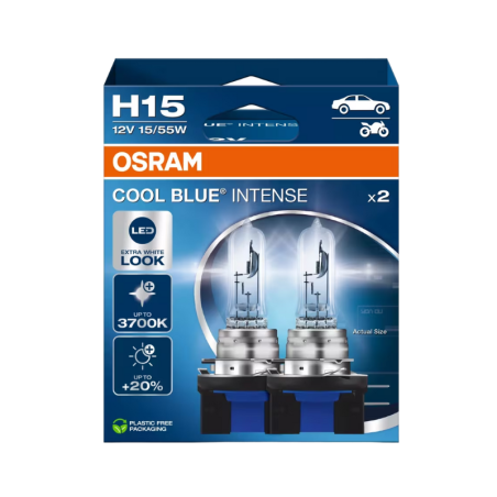 Osram H15 12V 55/15W Cool Blue Intense Next Gen +20% More Light 3700K