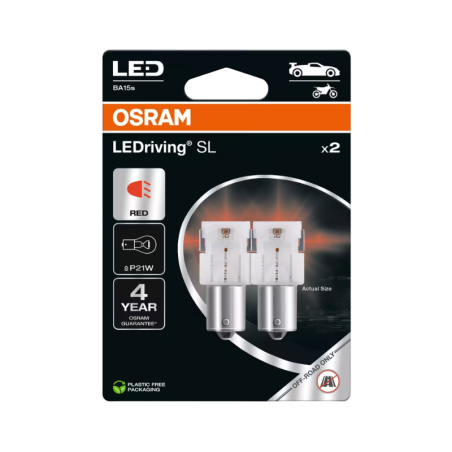 Osram P21W 12V 1.4W LEDriving SL Red