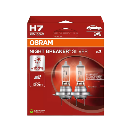 Osram H7 12V 55W Night Breaker Silver +100% More Light