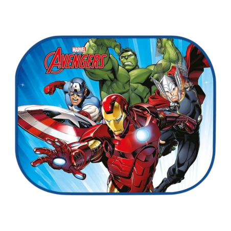 Marvel Avengers Car Side Sun Shades with Suction Cups 44x35cm, Set of 2