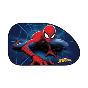 Spiderman Πλαϊνά Σκίαστρα Αυτοκινήτου Τραπεζοειδή με Βεντούζα 44x35cm, 2τμχ