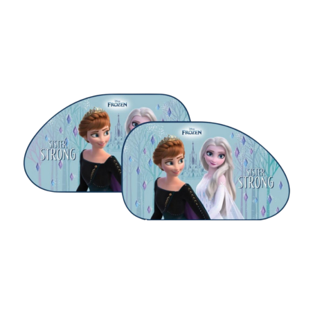 Disney Frozen2 Ice Πλαϊνά Σκίαστρα Αυτοκινήτου Τραπεζοειδή με Βεντούζα 65x38cm, 2τμχ