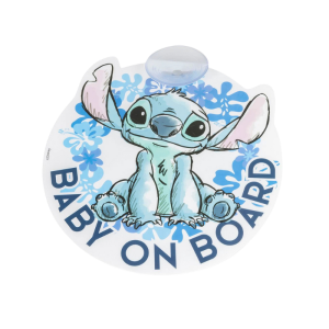 Disney Stitch Baby on Board Car Sign with Suction Cup, 1pc