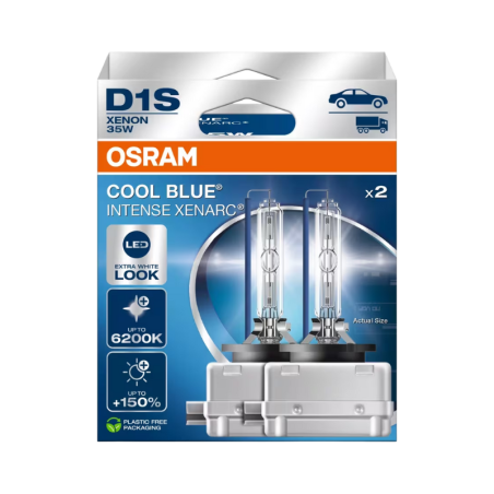 Λάμπες Osram D1S 35W Xenarc Cool Blue Intense 6200K +150% Περισσότερο Φως
