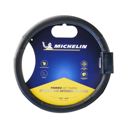 Michelin Κάλυμμα Τιμονιού Μαύρο με Μαύρη Ραφή 36,8 - 39,4cm - WML-1000-N