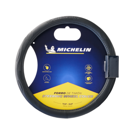 Michelin Steering Wheel Cover Black with Black Stitching 36.8 – 39.4cm - WML-1001-N