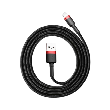 Baseus Καλώδιο USB σε Lightning Cafule 2.4A 0.5m, Κόκκινο/Μαύρο